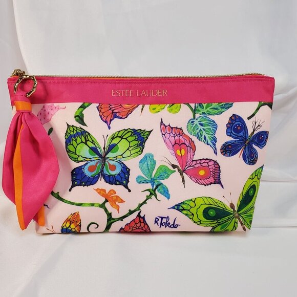 2 Estée Lauder Cosmetic Makeup Bags Pouches - Picture 8 of 13